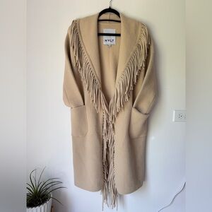 Mink Beige Eyelash Fringe Coatigan
NVLT size XS